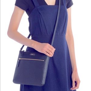 ♠️ KATE SPADE - Black Rima Leather Crossbody Bag
